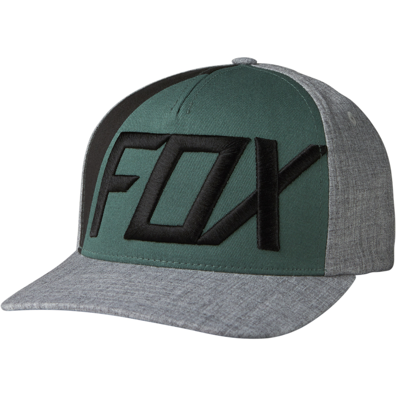 Fox Racing Blocked Out Flexfit Hat Heather Grey – Bristow\'s Online