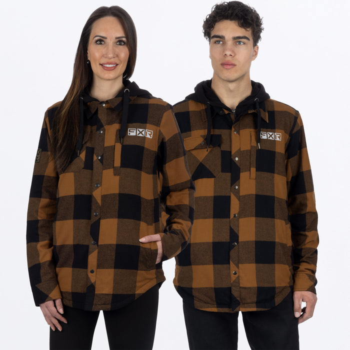 FXR Unisex Timber Insulated Flannel Jacket Copper/Black