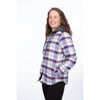 Klim Women's Big Sky Fleece Lined Flannel Hoody Lavender Heist/Asphalt