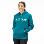 Klim Women's Pullover Hoody Deep Lagoon/Electric Green