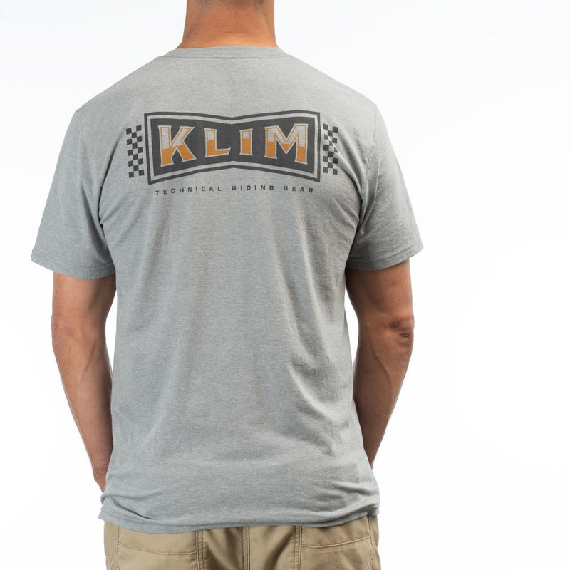 Klim Men's Pinned Tri-Blend Tee Heathered Gray/Golden Brown