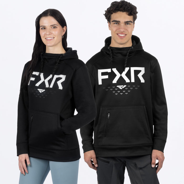 FXR Unisex Helium Tech Pullover Fleece Black/White