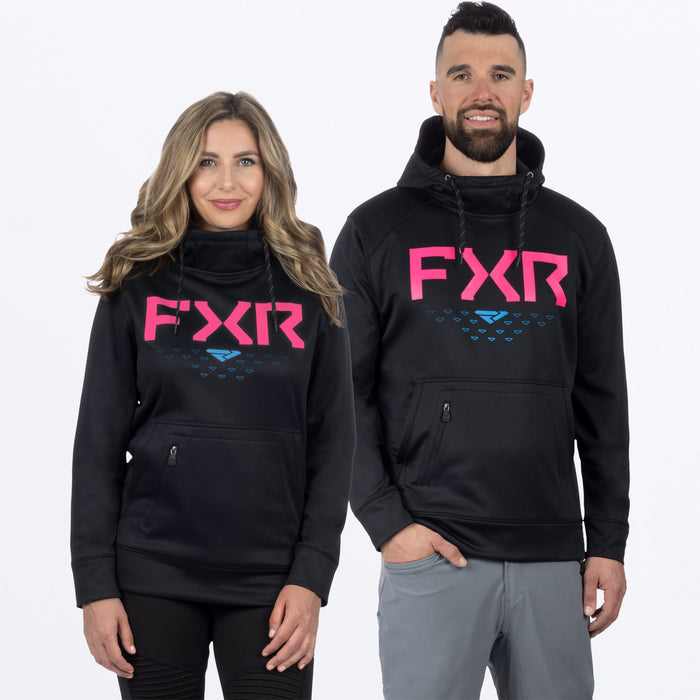 FXR Unisex Helium Tech Pullover Fleece Black/Nightclub