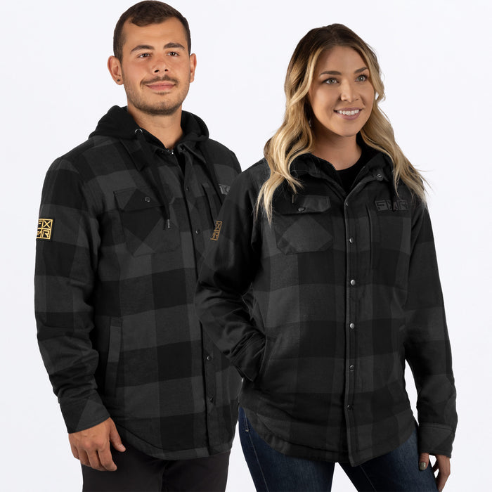 FXR Unisex Timber Insulated Flannel Jacket Charcoal/Black