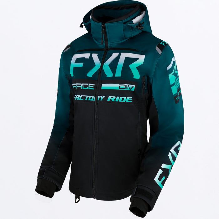 FXR Women's RRX Jacket Black/Ocean/Mint Fade