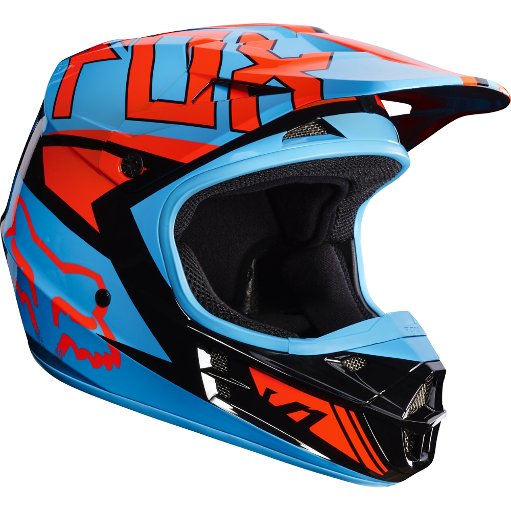 Fox Racing V-1 Falcon Helmet Black/Orange - 1