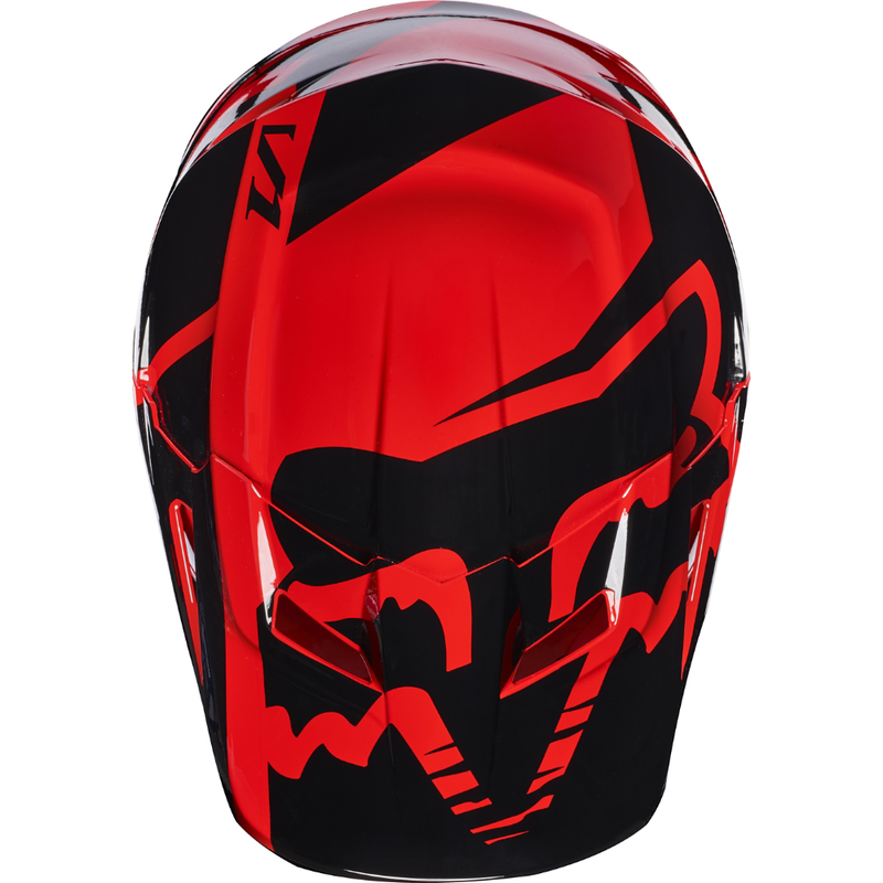 Fox Racing V-1 Race Youth Helmet Red - 5