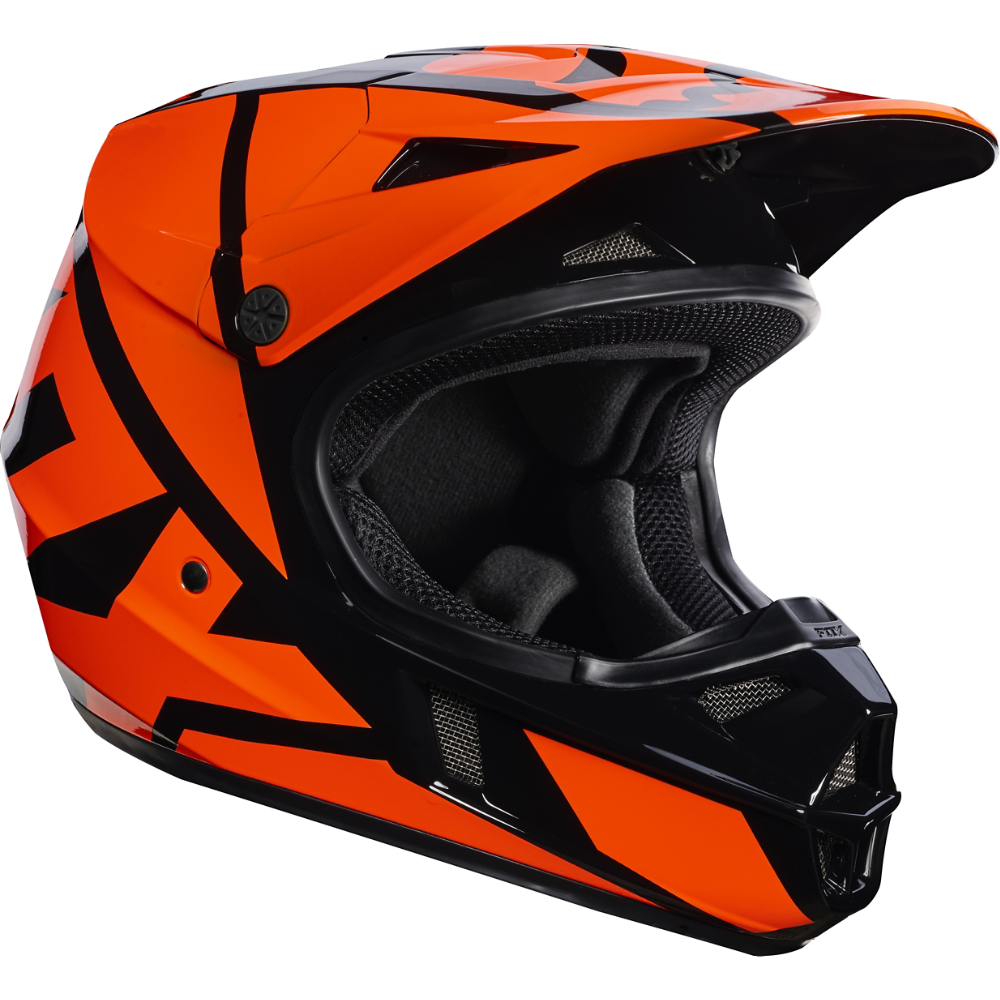 Fox Racing V-1 Race Youth Helmet Orange - 1