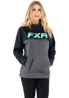 FXR Women's Pursuit Tech Pullover Fleece Char Heather/Mint