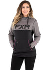 FXR Women's Pursuit Tech Pullover Fleece Black/Electric Pink