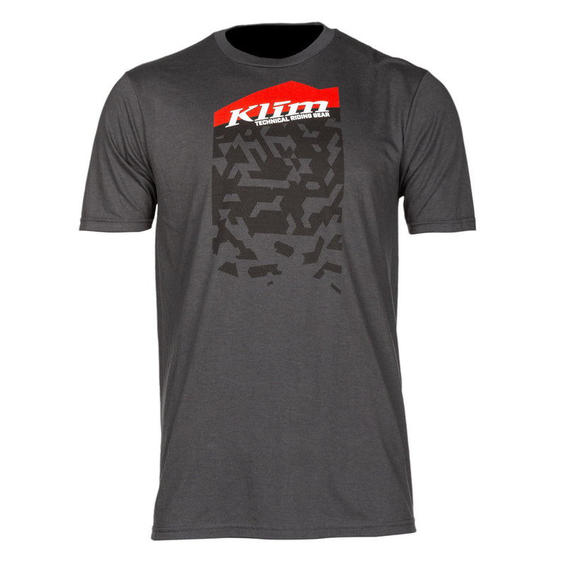 Klim Men's Squad Tee Charcoal/Fiery Red