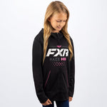 FXR Youth Race Division Tech Zip Fleece Black/Electric Pink