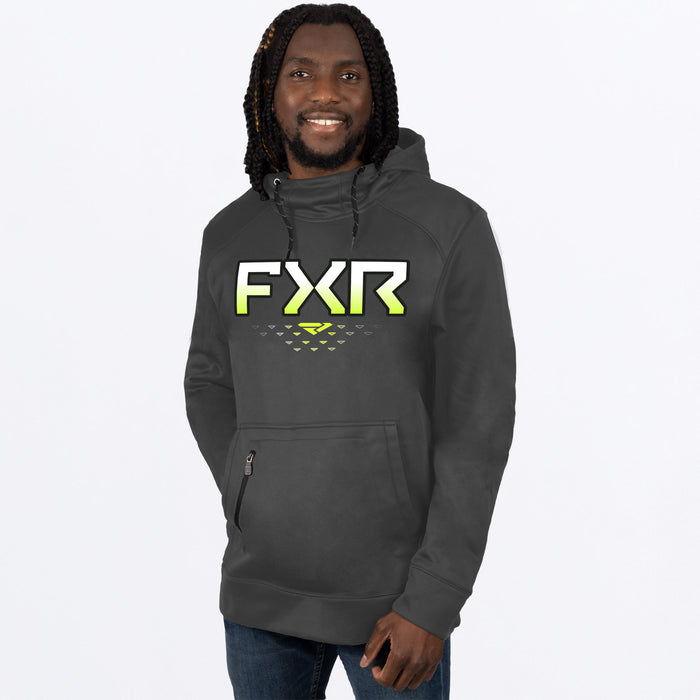 FXR Men's Helium Tech Pullover Fleece Char/Hi-Vis