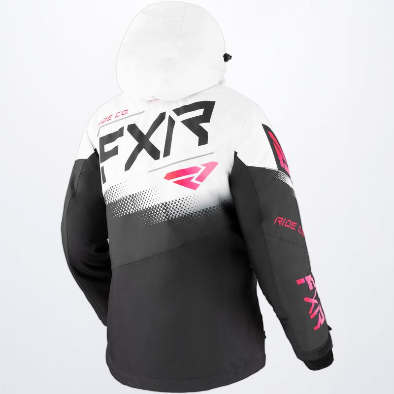 FXR Women's Boost FX Jacket Black/White/Raspberry Fade