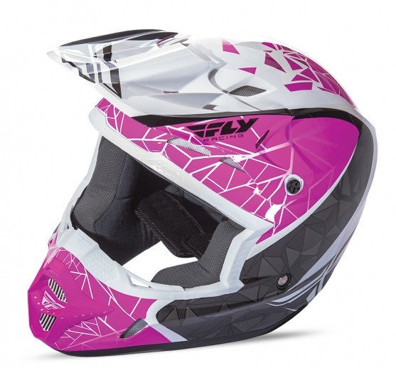 Fly Racing Kinetic Crux Helmet Pink/Blk/Wht - 1