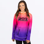 FXR Women's Podium Tech Pullover Fleece Neon Fusion