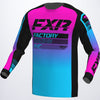 FXR Youth Clutch Pro MX Jersey Black/Sky/Pink