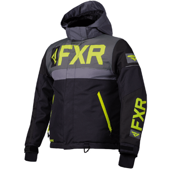 FXR Helium Kids Jacket Black/Char/Grey