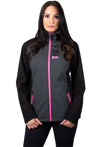 FXR Pulse Softshell Charcoal/Pink