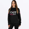 FXR Women's Race Division Tech Pullover Fleece Black/Elec Pink