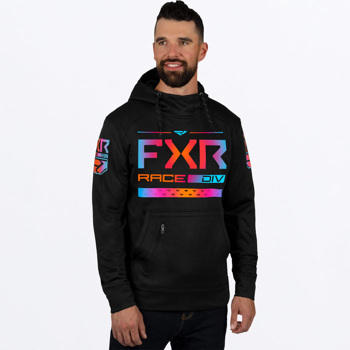 FXR Men's Race Division Tech Pullover Fleece Black/Spectrum