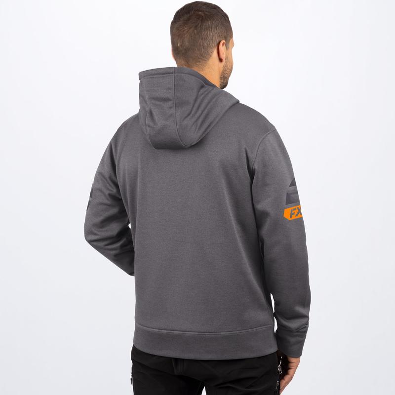 FXR Men's Race Division Tech Pullover Fleece Grey Heather/Orange