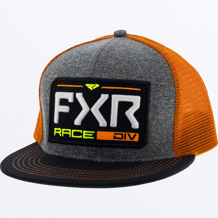 FXR Youth Race Division Hat Grey Heather/Orange