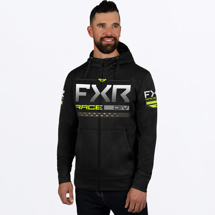 FXR Men's Race Division Tech Zip Fleece Black/Hi-Vis