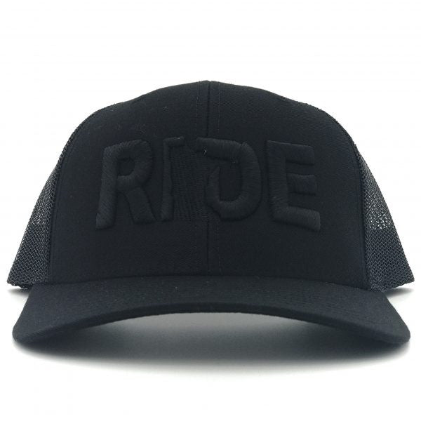 Ride Minnesota Hat Trucker Snapback All Black