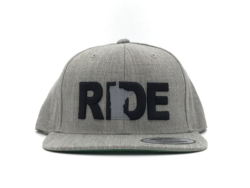 Ride Minnesota Hat Flat Brim Snapback Grey