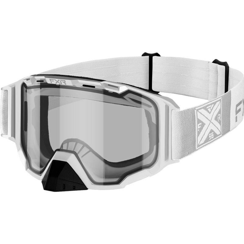 FXR Maverick Goggle White with Clear Lens