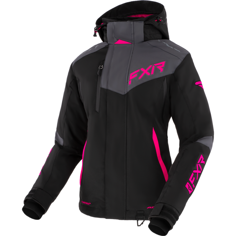 FXR Edge Womens Jacket Black/Char/Fuchsia