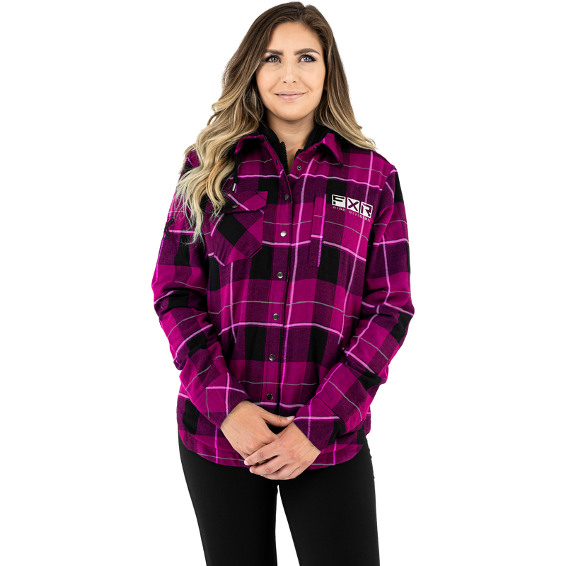 FXR Women's Timber Insulated Flannel Jacket Berry/Black
