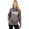 FXR Women's Race Division Tech Pullover Fleece Grey Heather/Sky Blue