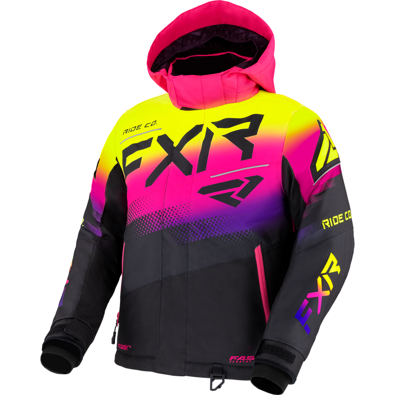 FXR Youth Boost Jacket Black/Neon Fusion