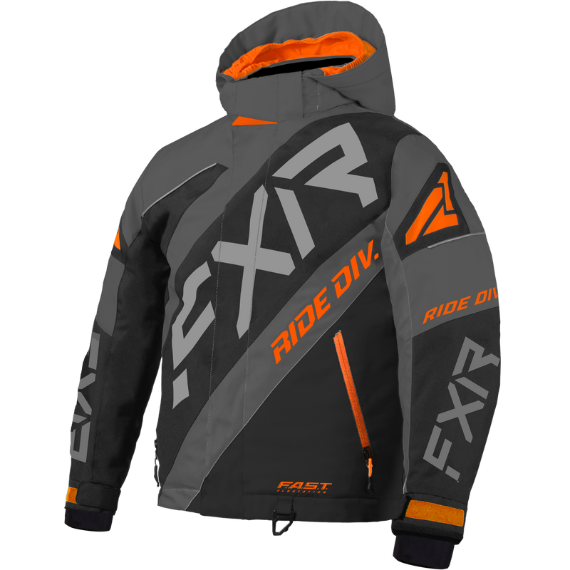 FXR CX Youth Jacket Black/Orange/Char