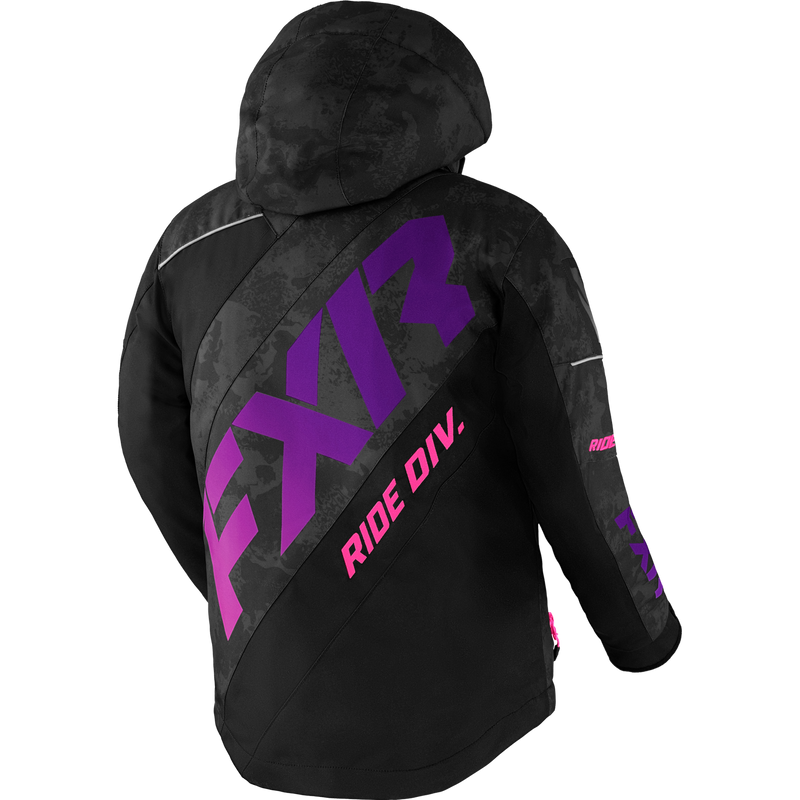 FXR Youth CX Jacket Black Camo/Purple Fade
