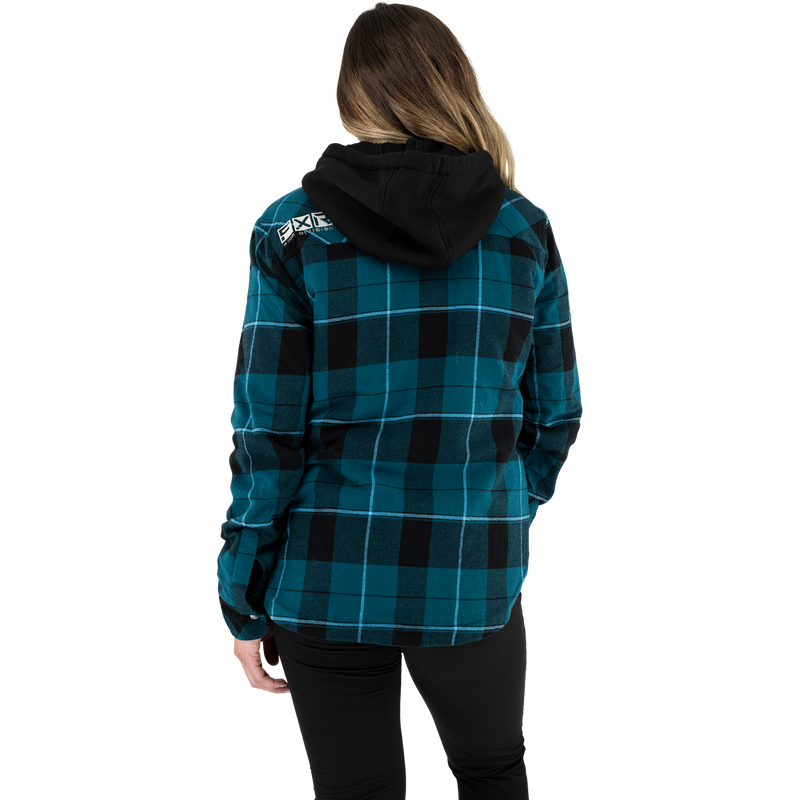 FXR Women's Timber Insulated Flannel Jacket Ocean/Black