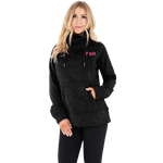 FXR Women's Ember Sweater Pullover Black Heather/Electric Pink