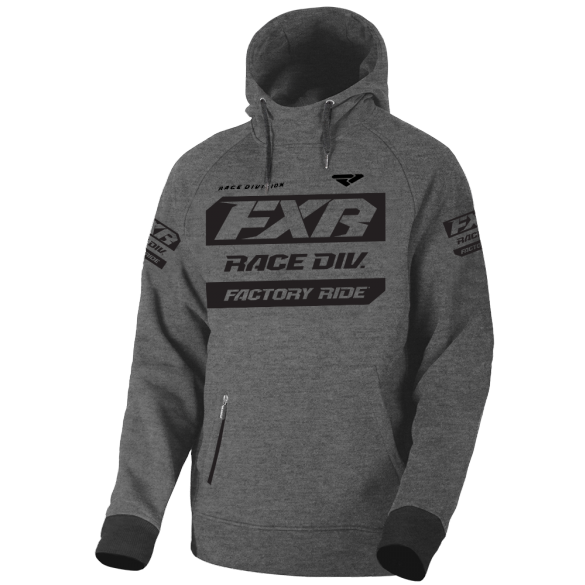 FXR Race Division Pullover Hoody Heather Black