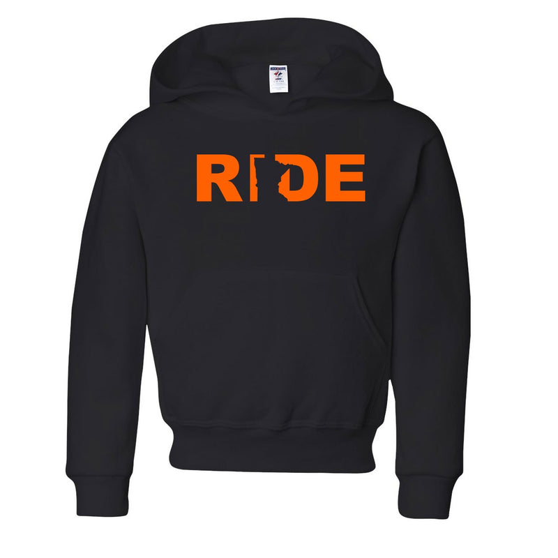 Ride MN Youth Pullover Hoody Black/Orange