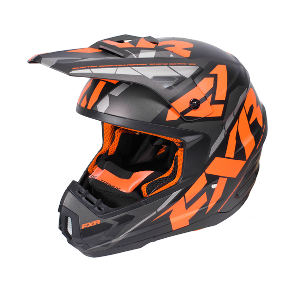 FXR Torque Core Helmet Blk/FloOrg