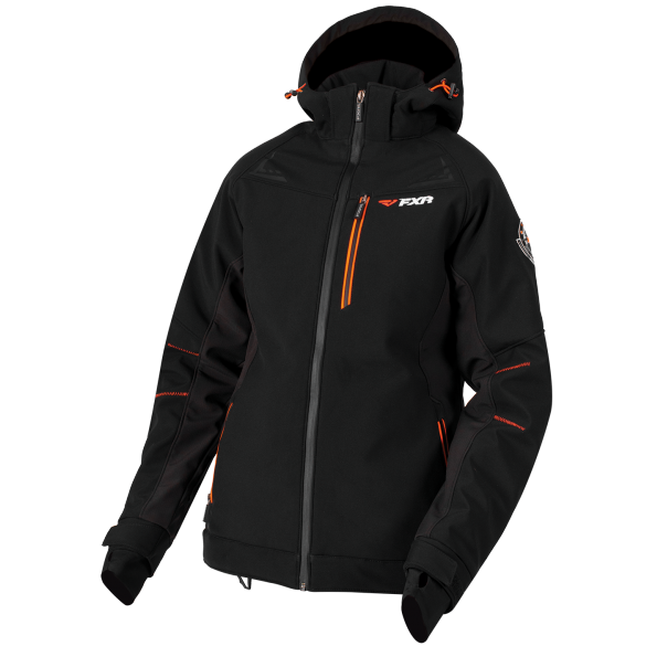FXR Vertical Pro Softshell Jacket Black/Tangerine